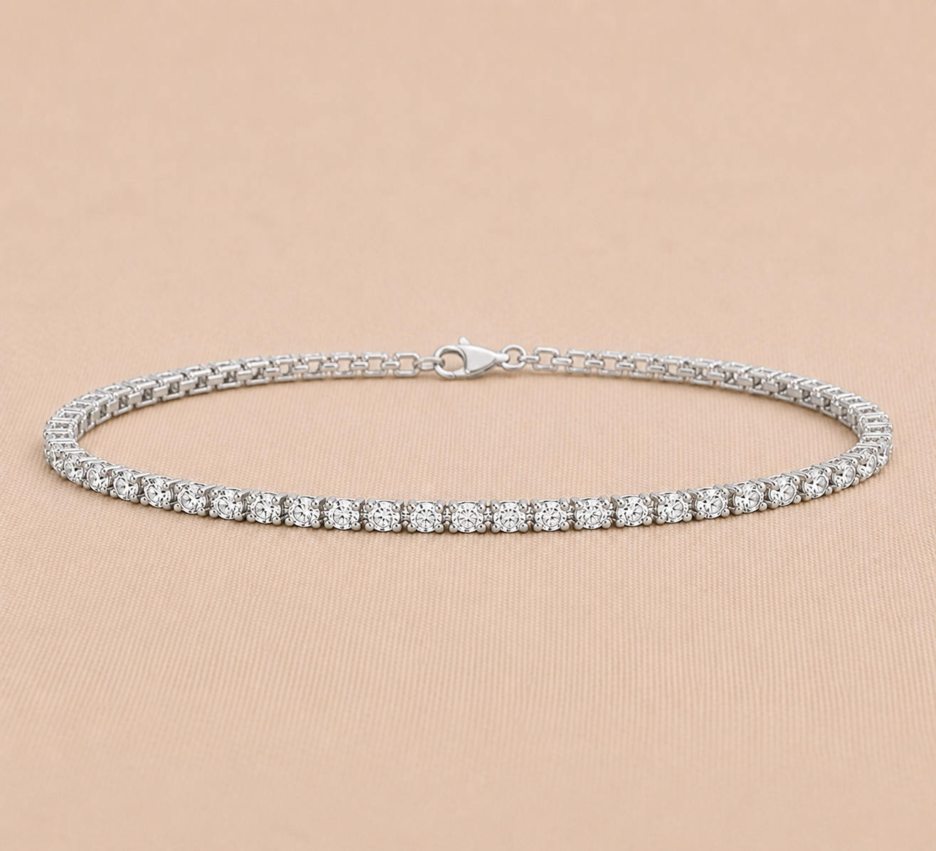 Petite Lab Grown Diamond Tennis Bracelet 2.25ct – 10K White Gold