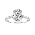 Oval Lab-grown Diamond Bridal Ring — down