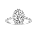 Oval Lab-grown Diamond Bridal Ring — down