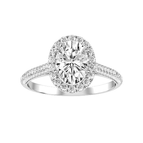 Oval Lab-grown Diamond Bridal Ring — down