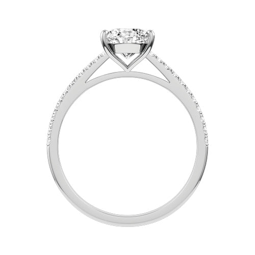 Oval Lab-grown Diamond Bridal Ring — front