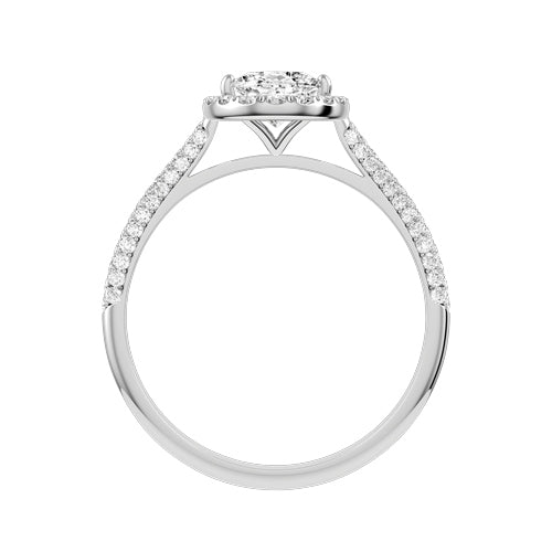 Oval Lab-grown Diamond Bridal Ring — front