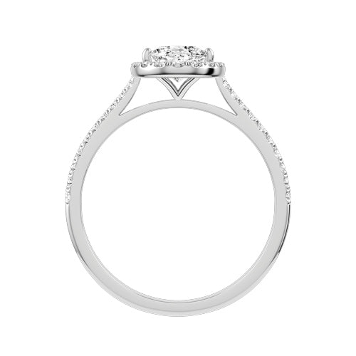Oval Lab-grown Diamond Bridal Ring — front