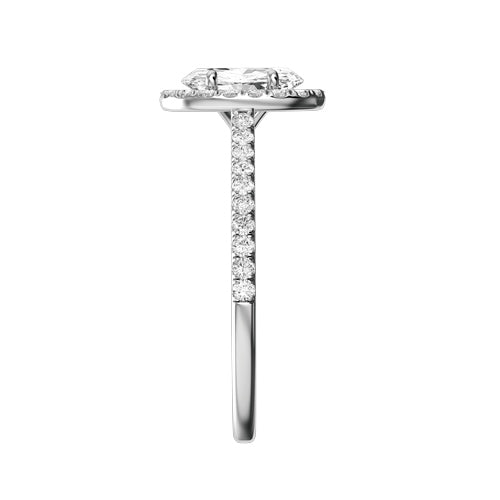 Oval Lab-grown Diamond Bridal Ring — side