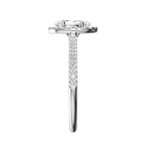 Oval Lab-grown Diamond Bridal Ring — side