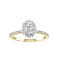 Oval Natural Diamond Bridal Ring — down