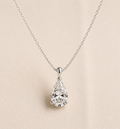 Three Claw Pear Lab Grown Diamond Solitaire Pendant 2.00ct – 18K White Gold