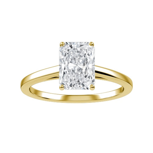 Radiant Lab-grown Diamond Bridal Ring — down